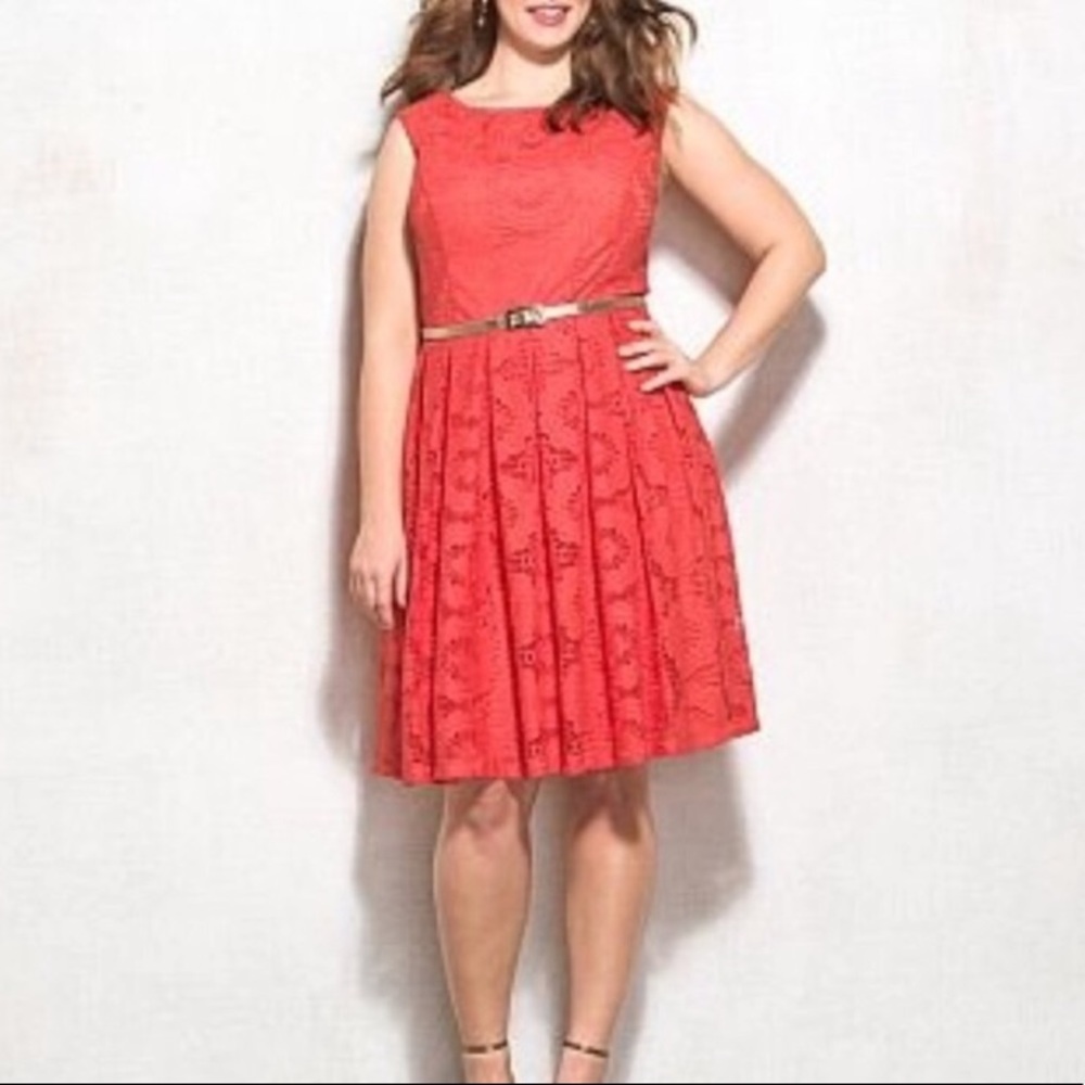 Coral Lace Dress - Dress Barn